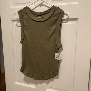 NWT People Olive Green Tank Top